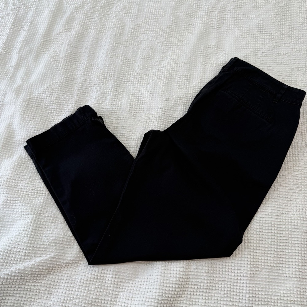 Talbots Perfect Crop Curvy Black Pants Womens 6 Stretch Cotton Trousers